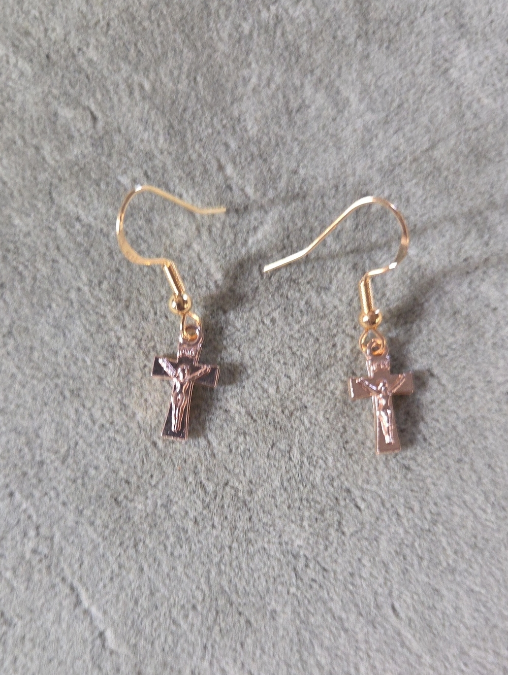 Gold Cross Dangle Earrings - Women Jewelry